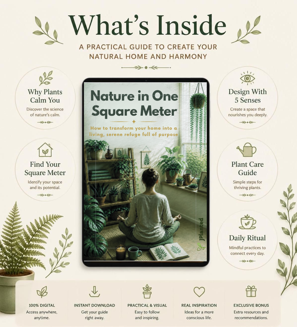 Nature in One Square Meter eBook | Indoor Plant Guide & Wellness Workbook | Calm Mindful Living Journal Printable | Houseplant Care PDF