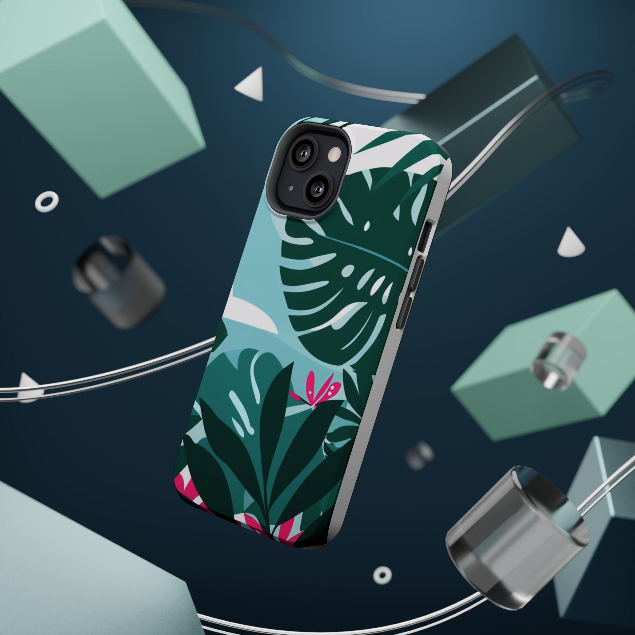 Tropical Monstera Leaves Phone Case | Magnetic Impact-Resistant Case