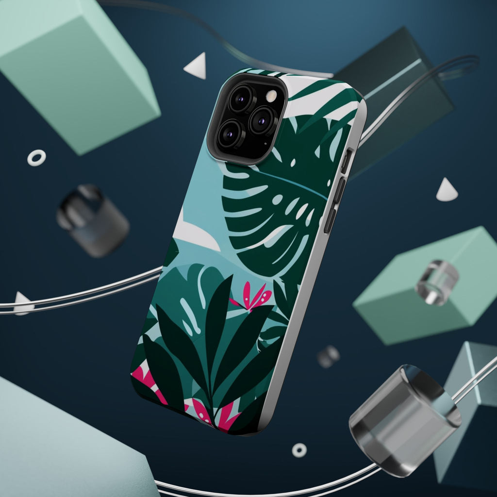 Tropical Monstera Leaves Phone Case | Magnetic Impact-Resistant Case