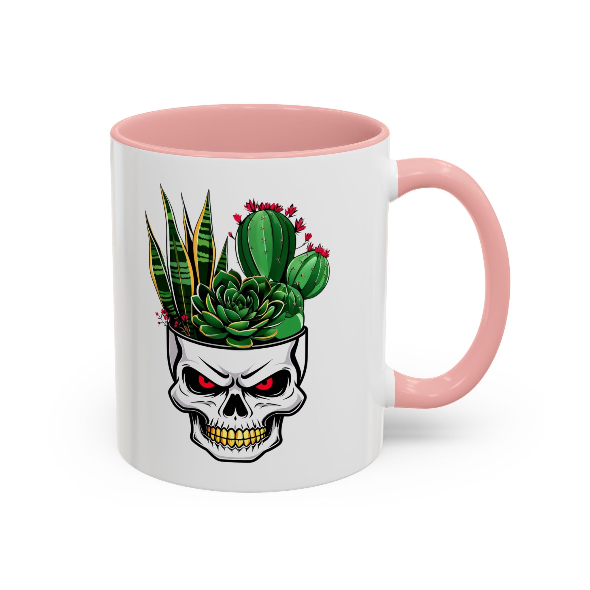 Skull Planter Succulent Cactus Mug | Accent Coffee Mug 11oz 15oz