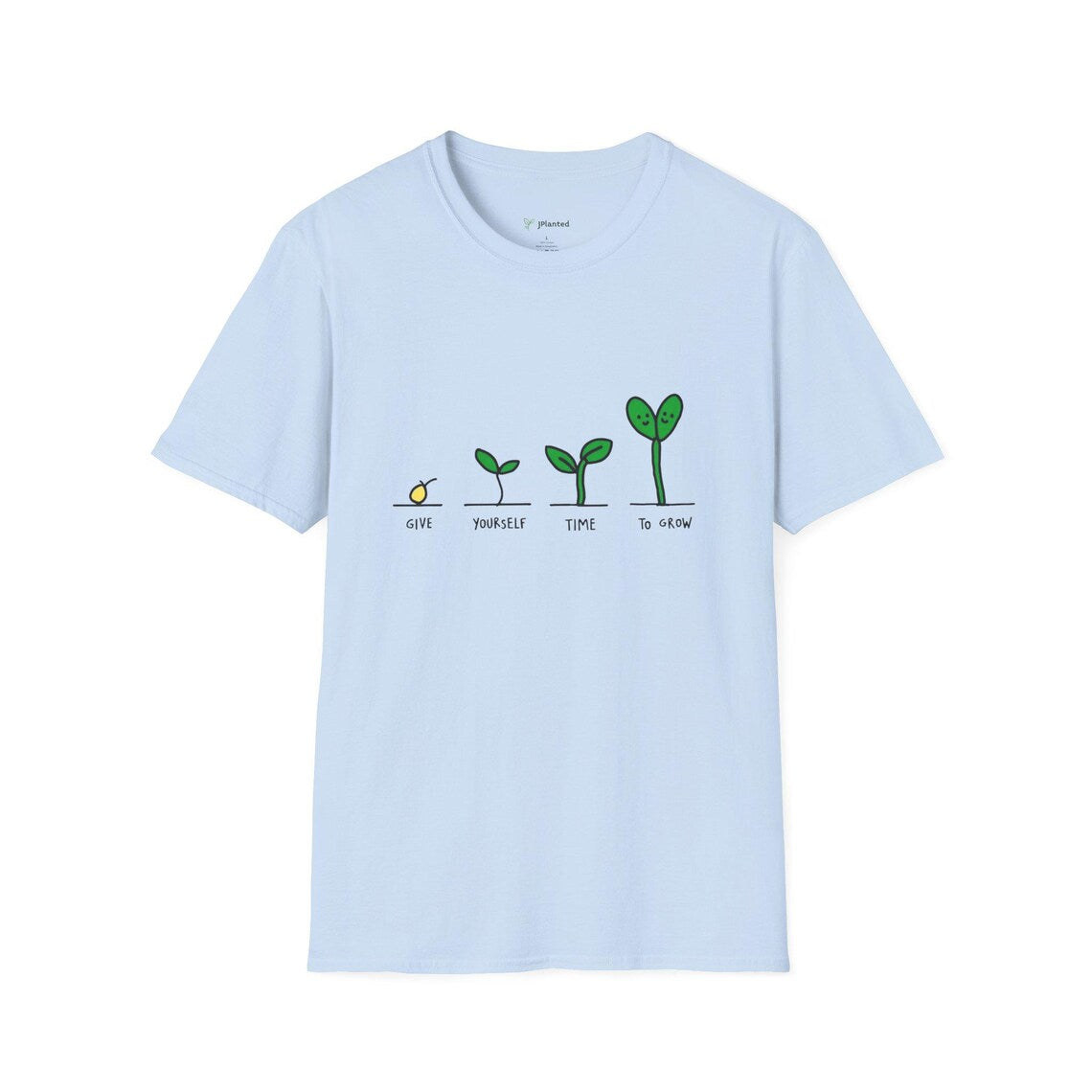 Seed to Sprout Growth Stages T-Shirt | Plant Illustration
