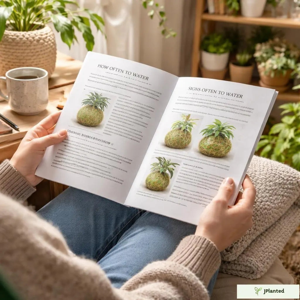 Kokedama Watering & Care Guide | Master The Submersion Method Step-by-Step | Printable Plant Care PDF