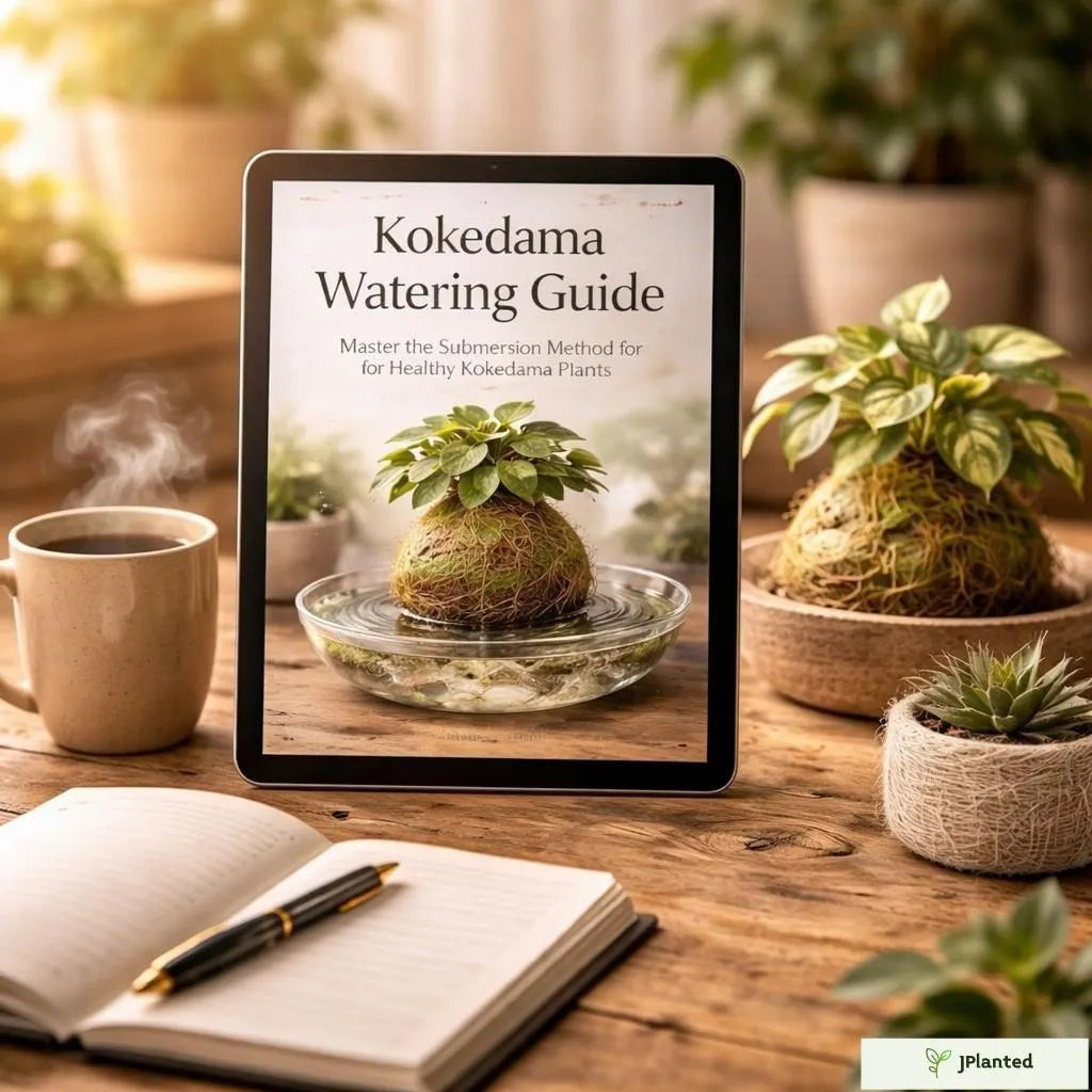Kokedama Watering & Care Guide | Master The Submersion Method Step-by-Step | Printable Plant Care PDF