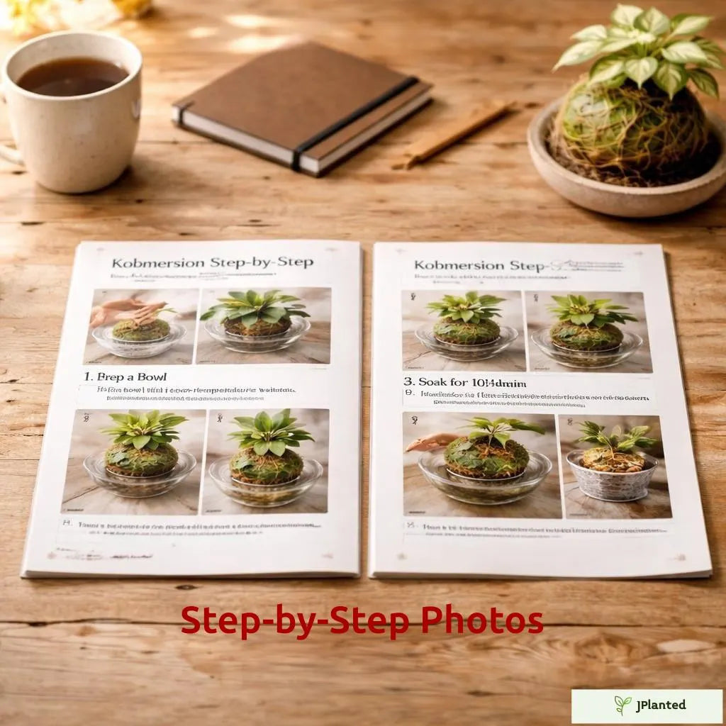 Kokedama Watering & Care Guide | Master The Submersion Method Step-by-Step | Printable Plant Care PDF