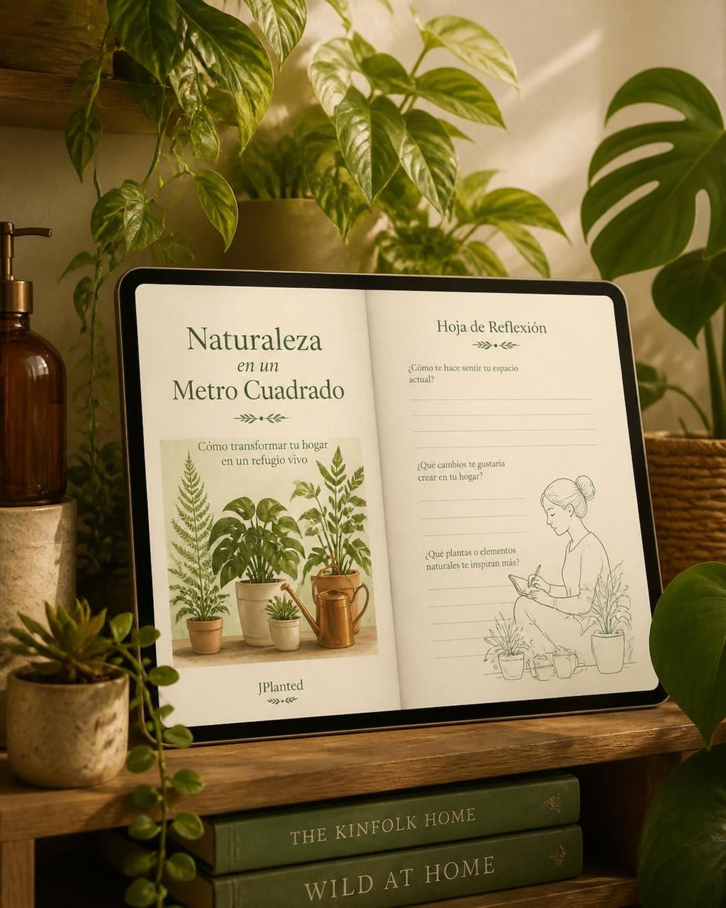 Naturaleza en un Metro Cuadrado | Guía practica de Plantas de Interior | eBook PDF Bienestar y Mindfulness | Diseña tu Refugio Verde