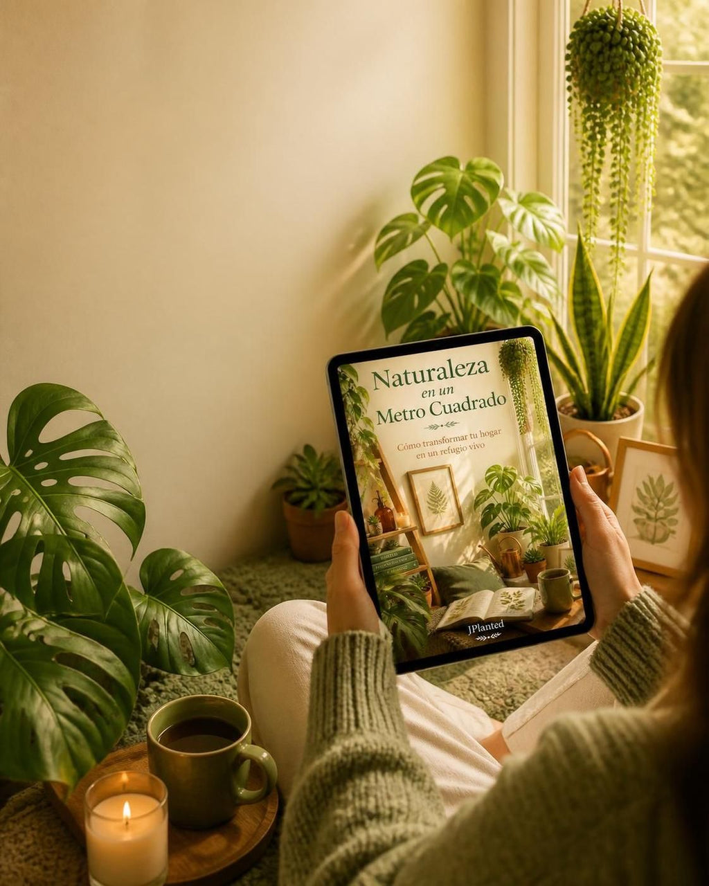 Naturaleza en un Metro Cuadrado | Guía practica de Plantas de Interior | eBook PDF Bienestar y Mindfulness | Diseña tu Refugio Verde